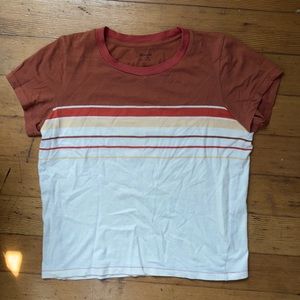 Madewell 70’s vintage style striped tee dope colors